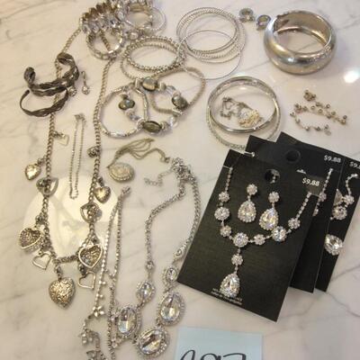 Lot 297 Silver Color Jewelry 
