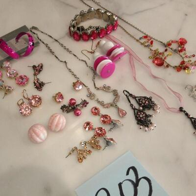 Lot 303 Pink Color Jewelry 