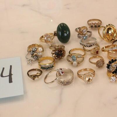 Lot 314 Costume Jewelry Rings 