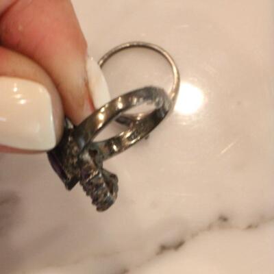 Lot 318 Purple Sterling Silver Jewelry 