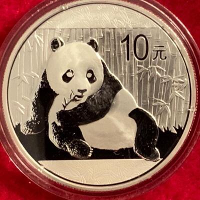 2015  10 YUAN .999 PANDA PROOF 1 OUNCE SILVER COIN 