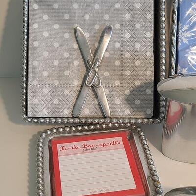 Lot 40: Mariposa Napkin Set, Trinket Dish, and more