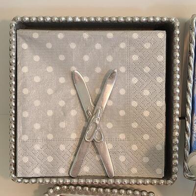 Lot 40: Mariposa Napkin Set, Trinket Dish, and more