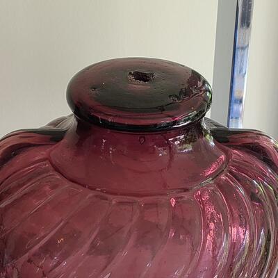 Lot 36:  Amethyst Colored Blown Glassware