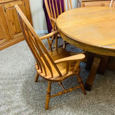 Set of 4 Wood Dining Tables Chairs