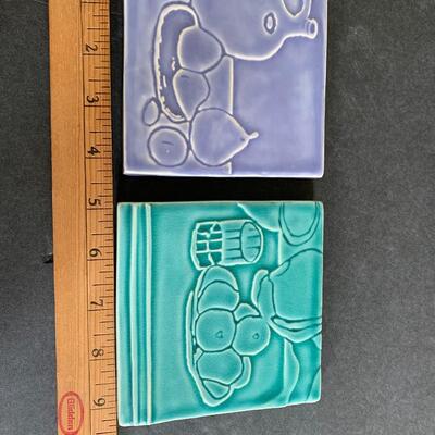 Lot 154:  Wilton Artmetal & Vintage Glazed Tile Trivets