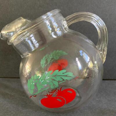 Lot 151: Vintage Kitchy Tomato Pitcher, Cake Tin & More