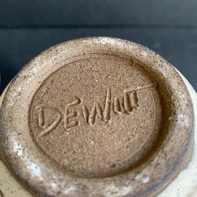 Lot 146: Artist Signed DeWitt Pottery Serving Set 
