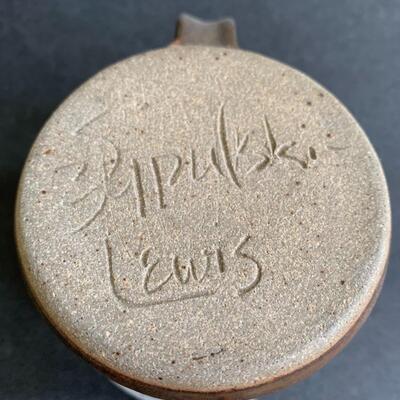 Lot 144: MCM Footed Mugs & Artist Signed Pottery