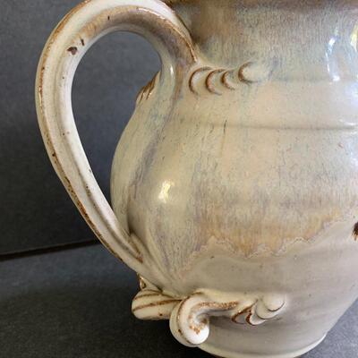 Lot 143: Artist Signed Decorative Pottery Pitchers & Vase 