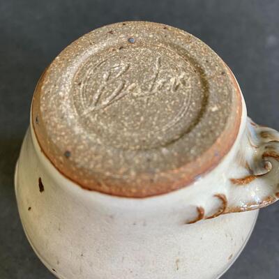 Lot 143: Artist Signed Decorative Pottery Pitchers & Vase 