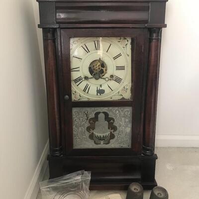 Lot 115:  Antique Seth Thomas Clock