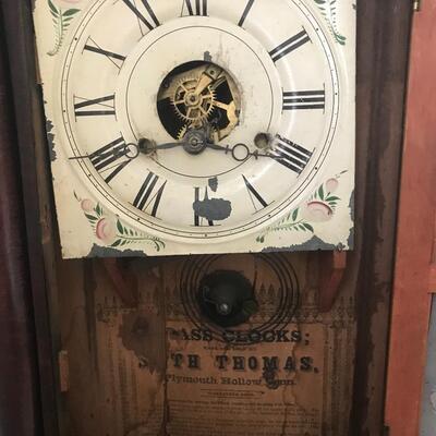Lot 115:  Antique Seth Thomas Clock