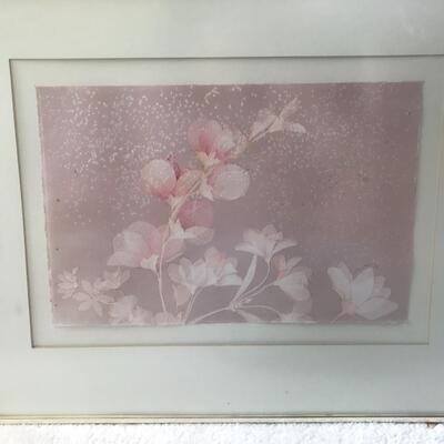 Lot 105:  Original Art: "Oriental Flowers" 