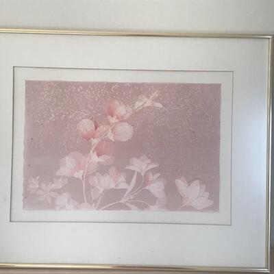 Lot 105:  Original Art: "Oriental Flowers" 