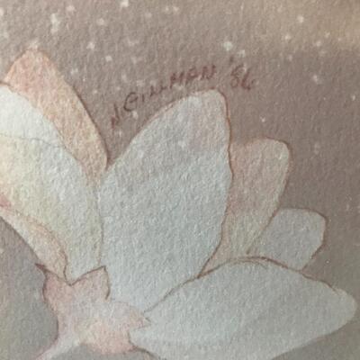 Lot 105:  Original Art: "Oriental Flowers" 