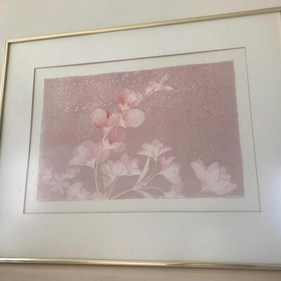 Lot 105:  Original Art: "Oriental Flowers" 
