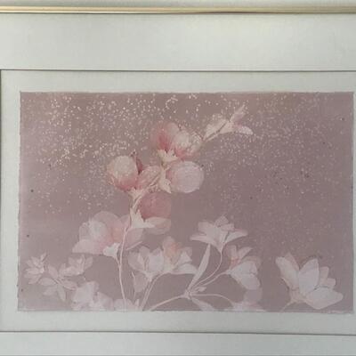 Lot 105:  Original Art: "Oriental Flowers" 