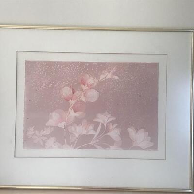 Lot 105:  Original Art: "Oriental Flowers" 