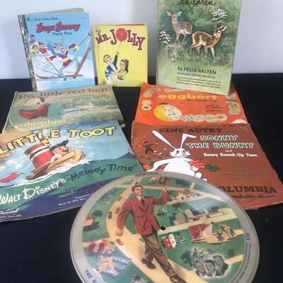 Lot 96: Vintage Children's Records/ Books, Disney & More