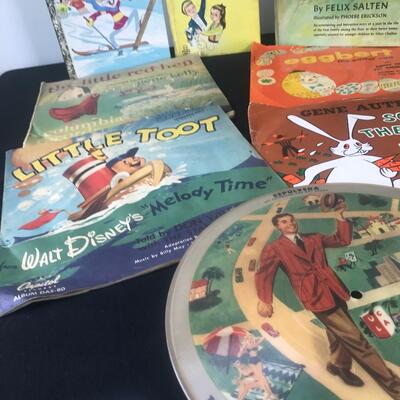 Lot 96: Vintage Children's Records/ Books, Disney & More