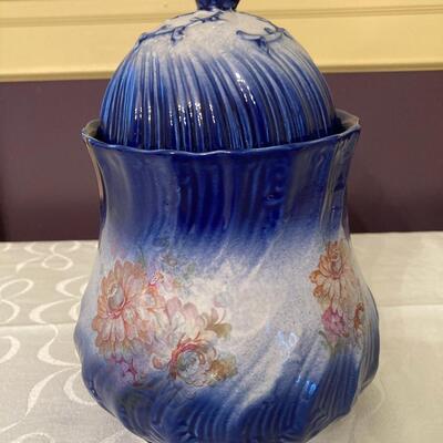 Cobalt Blue Biscuit Jar