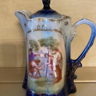 Cobalt blue chocolate/tea pot