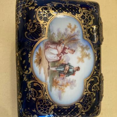Cobalt Blue Square Trinket Box