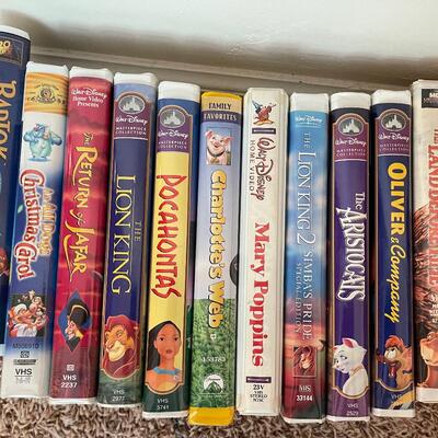 #158 Stack of VHS Disney Movies 