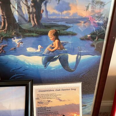 #162 Whimsical Ocean Prints Framed 