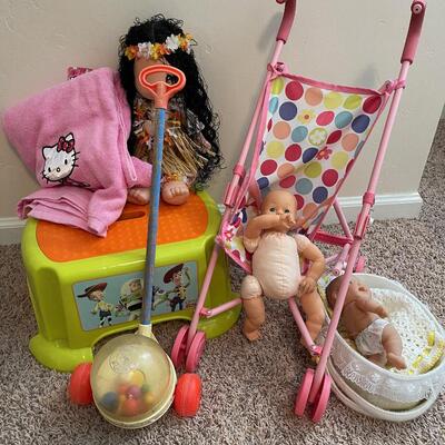 #170 Lot of Children's Toys, Dolls, Doll Strollers
