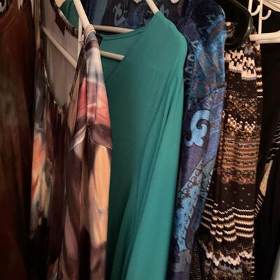 #178 Half Closet full of Women's Clothing Dressy on some. 