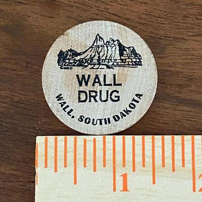Wall Drug South Dakota Wooden Buffalo Nickel Souvenir