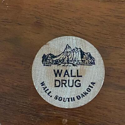 Wall Drug South Dakota Wooden Buffalo Nickel Souvenir