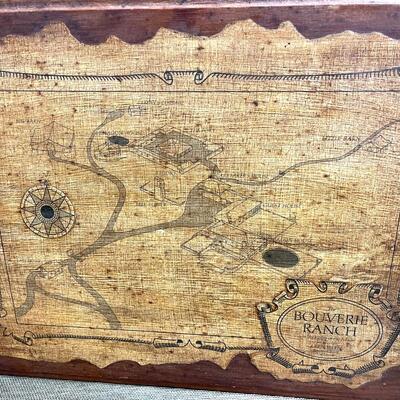 LOT 138 - Bouverie Ranch Map on Wood