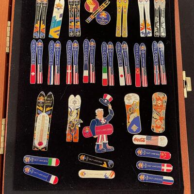 #249 Olympic Pin Collection: Skis and Snowboard Theme