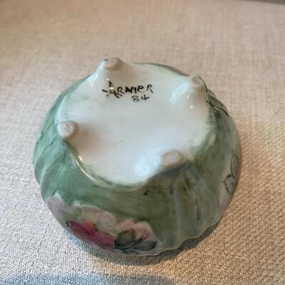 LOT 50 - Porcelain Trinket Bowl with Lid, Arnier