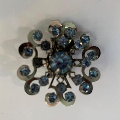 Two pairs of Rhinestone Clip On Earrings