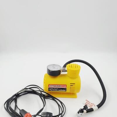 PITTSBURGH 12 VOLT 150 PSI PORTABLE INFLATOR WITH ADDITIONAL CAR ADAPTER BUNDLE