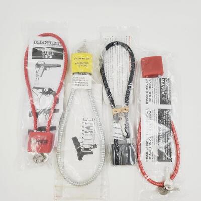 FIREARM SAFETY CABLE LOCK BUNDLE OF 4