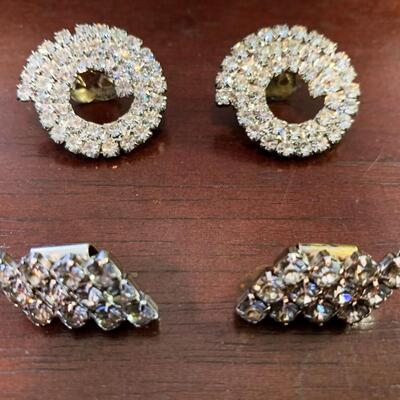 Two Pair of Rhinestone Shoe Clips