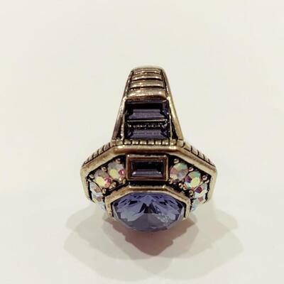 Heidi Daus "Lavish Layers" Crystal Ring Size 7