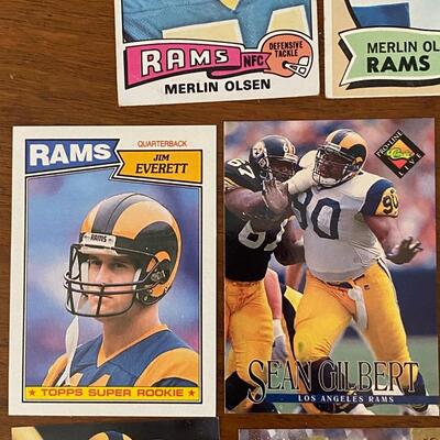 Set of 8 Vintage Los Angeles LA Rams Trading Cards Everett Bettis Rookie