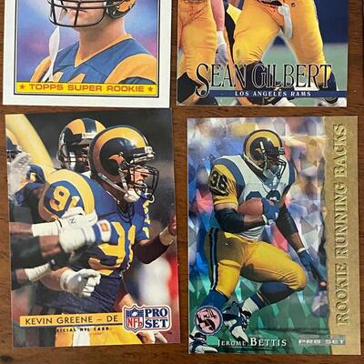 Set of 8 Vintage Los Angeles LA Rams Trading Cards Everett Bettis Rookie