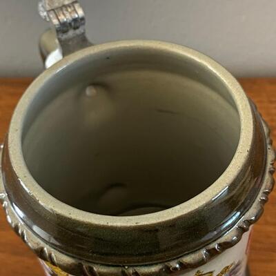 German Deutschland Coat of Arms Lidded Beer Stein Mug