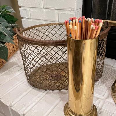 Lot 159  Brass Fireplace Set
