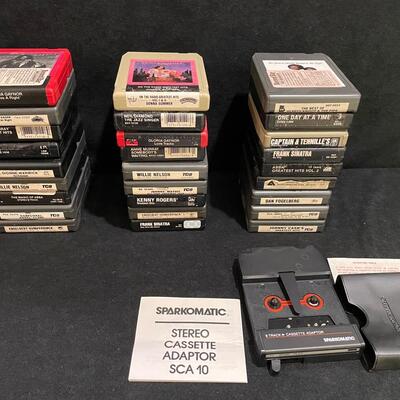 Lot 175 Collection of 8 Track Tapes with Adapter