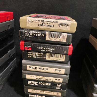 Lot 175 Collection of 8 Track Tapes with Adapter