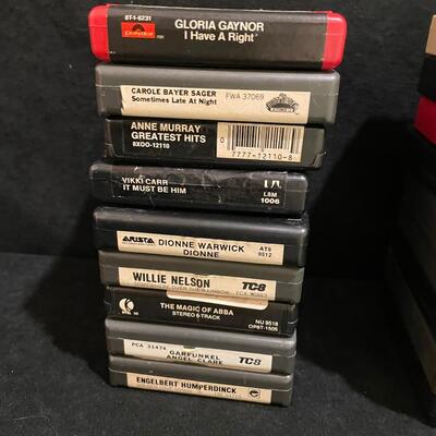 Lot 175 Collection of 8 Track Tapes with Adapter