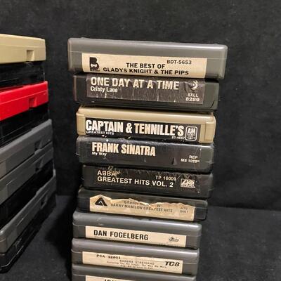 Lot 175 Collection of 8 Track Tapes with Adapter
